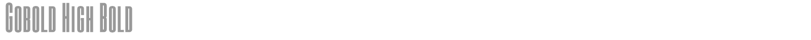 Gobold font preview